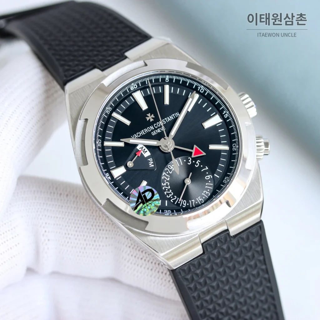 바쉐론콘스탄틴 오버시즈 듀얼타임 스틸 블루다이얼 오토매틱 41mm 7920V/210A-B334 블랙 러버 스트랩