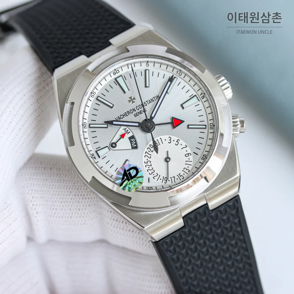 바쉐론콘스탄틴 오버시즈 듀얼타임 스틸 블루다이얼 오토매틱 41mm 7920V/210A-B334 블랙 러버 스트랩