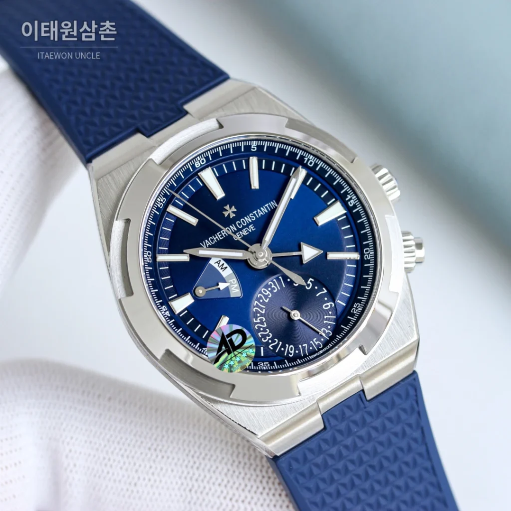 바쉐론콘스탄틴 오버시즈 듀얼타임 스틸 블루다이얼 오토매틱 41mm 7920V/210A-B334 블랙 러버 스트랩