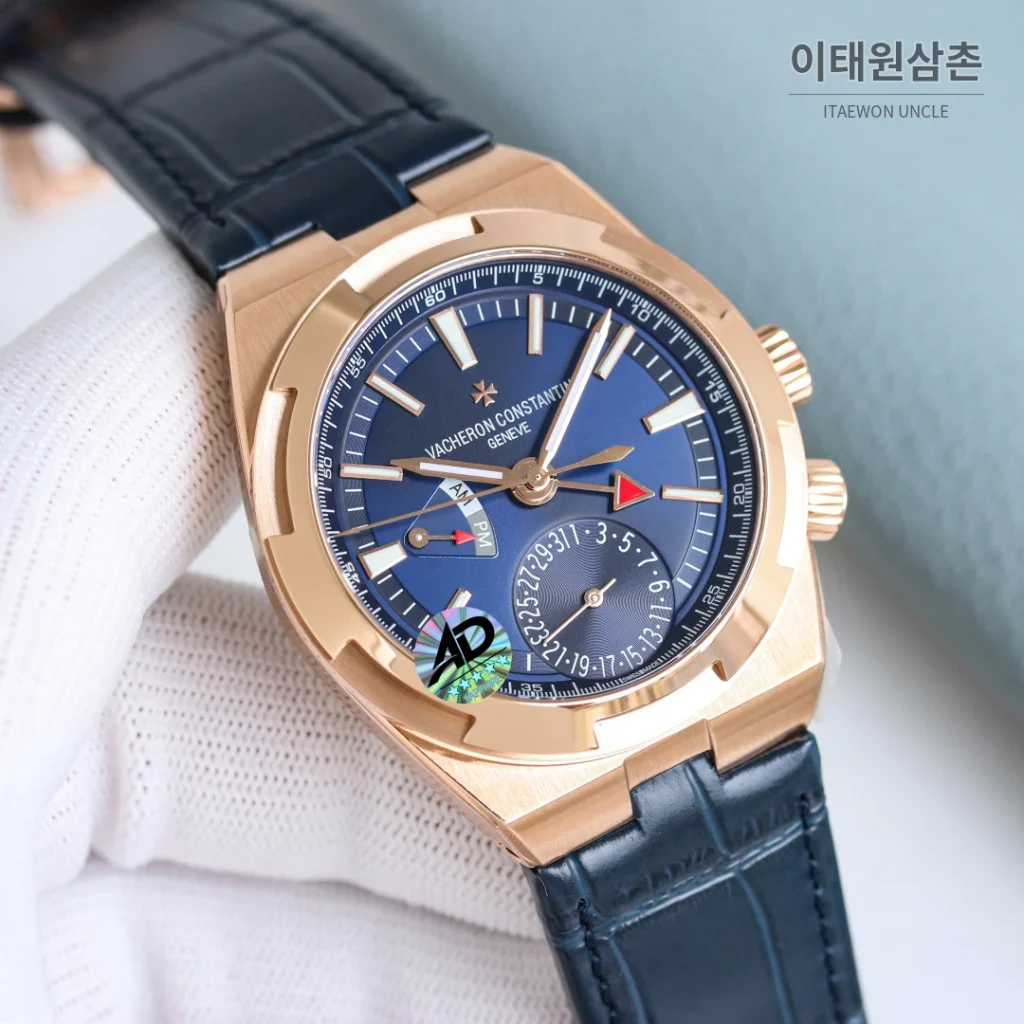 바쉐론콘스탄틴 오버시즈 듀얼타임 스틸 블루다이얼 오토매틱 41mm 7920V/210A-B334