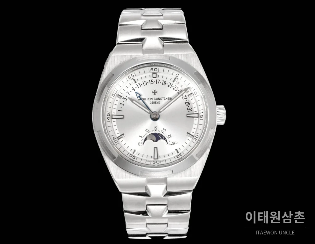 바쉐론콘스탄틴 오버시즈 레트로그레이드 데이트 오토매틱 41mm 블루 스틸 브레이슬릿 (2)