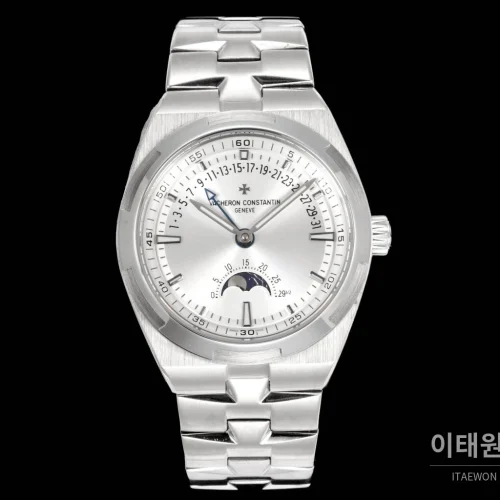 바쉐론콘스탄틴 오버시즈 레트로그레이드 데이트 오토매틱 41mm 블루 스틸 브레이슬릿 (2)
