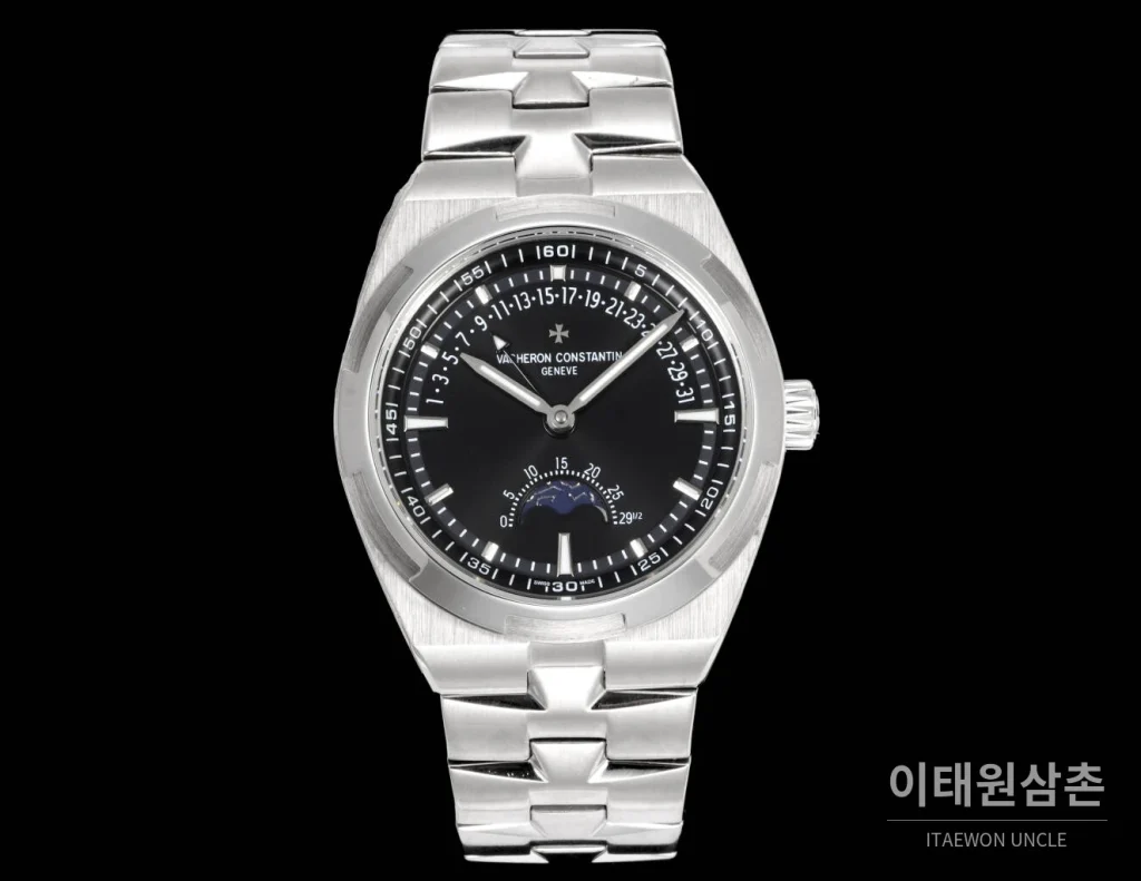 바쉐론콘스탄틴 오버시즈 레트로그레이드 데이트 오토매틱 41mm 블루 스틸 브레이슬릿 (4)