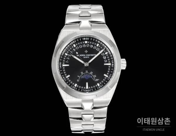 바쉐론콘스탄틴 오버시즈 레트로그레이드 데이트 오토매틱 41mm 블루 스틸 브레이슬릿 (4)