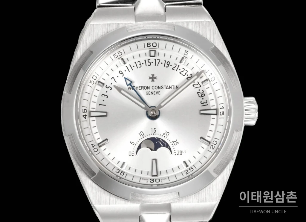 바쉐론콘스탄틴 오버시즈 레트로그레이드 데이트 오토매틱 41mm 블루 스틸 브레이슬릿 (2)