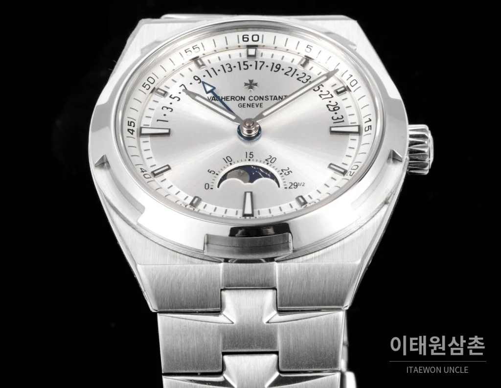 바쉐론콘스탄틴 오버시즈 레트로그레이드 데이트 오토매틱 41mm 블루 스틸 브레이슬릿 (2)