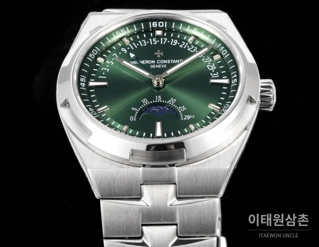 바쉐론콘스탄틴 오버시즈 레트로그레이드 데이트 오토매틱 41mm 블루 스틸 브레이슬릿 (3)