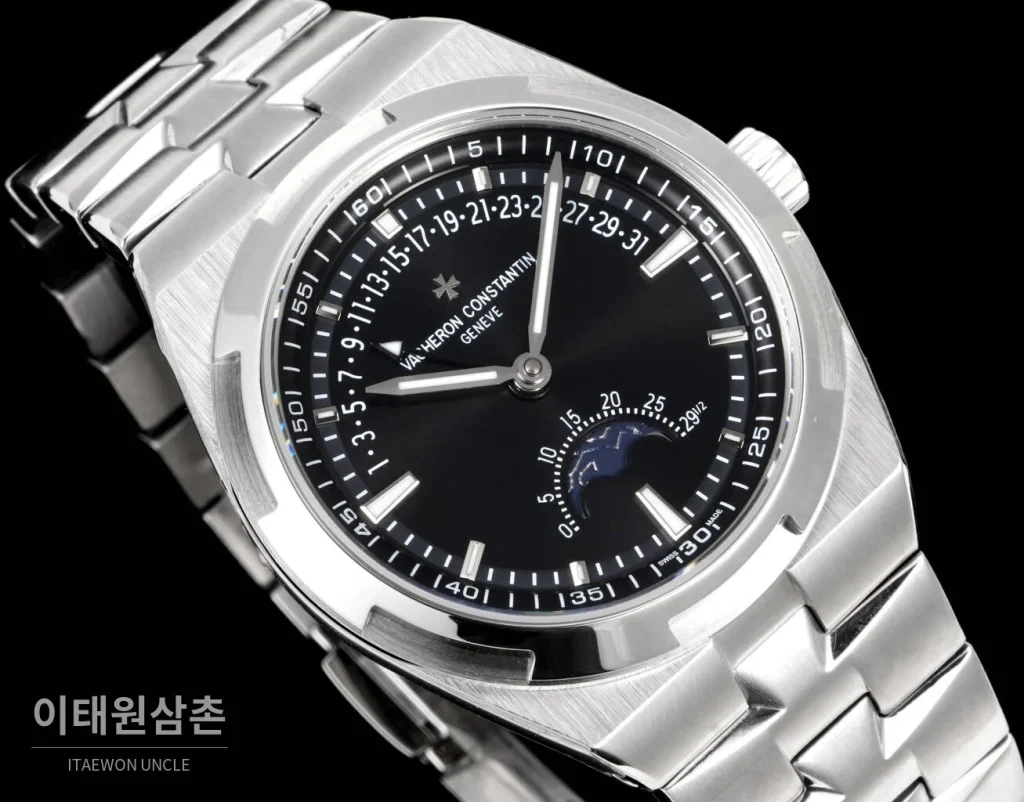 바쉐론콘스탄틴 오버시즈 레트로그레이드 데이트 오토매틱 41mm 블루 스틸 브레이슬릿 (4)