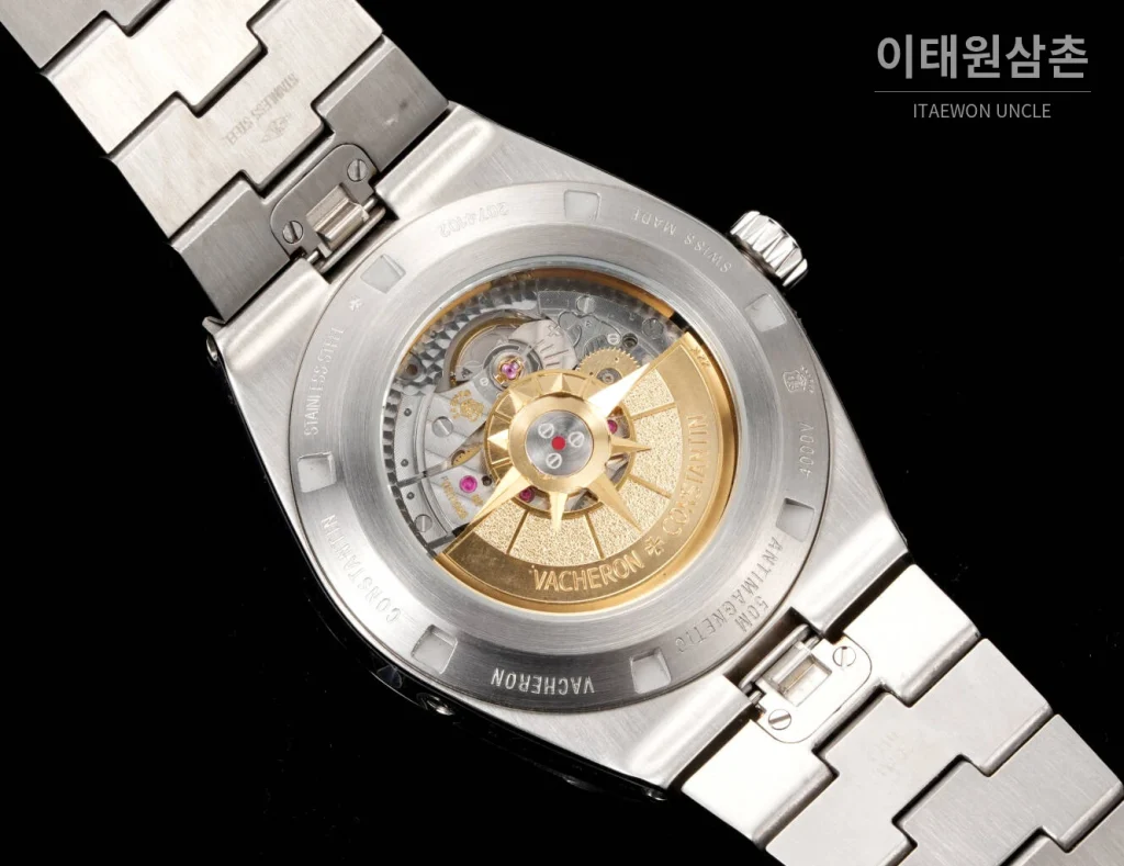 바쉐론콘스탄틴 오버시즈 레트로그레이드 데이트 오토매틱 41mm 블루 스틸 브레이슬릿 (3)