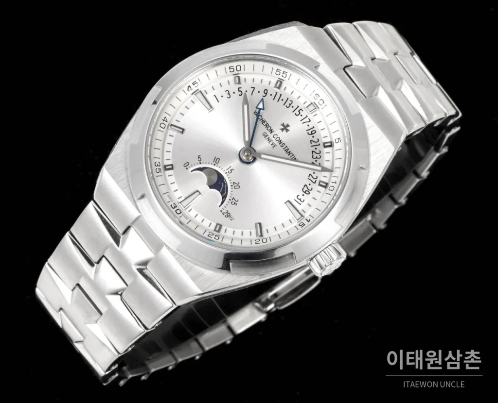 바쉐론콘스탄틴 오버시즈 레트로그레이드 데이트 오토매틱 41mm 블루 스틸 브레이슬릿 (2)