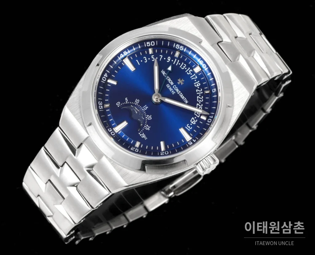 바쉐론콘스탄틴 오버시즈 레트로그레이드 데이트 오토매틱 41mm 블루 스틸 브레이슬릿