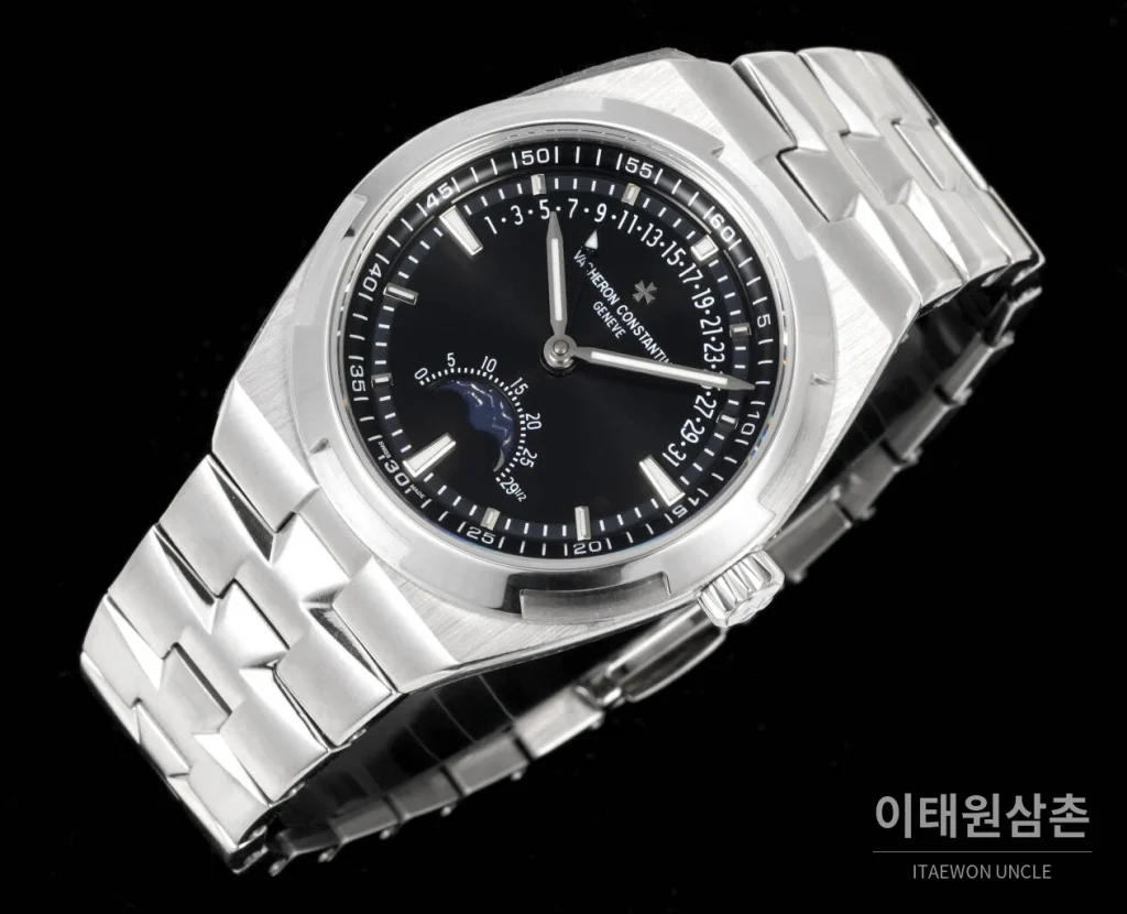 바쉐론콘스탄틴 오버시즈 레트로그레이드 데이트 오토매틱 41mm 블루 스틸 브레이슬릿 (4)