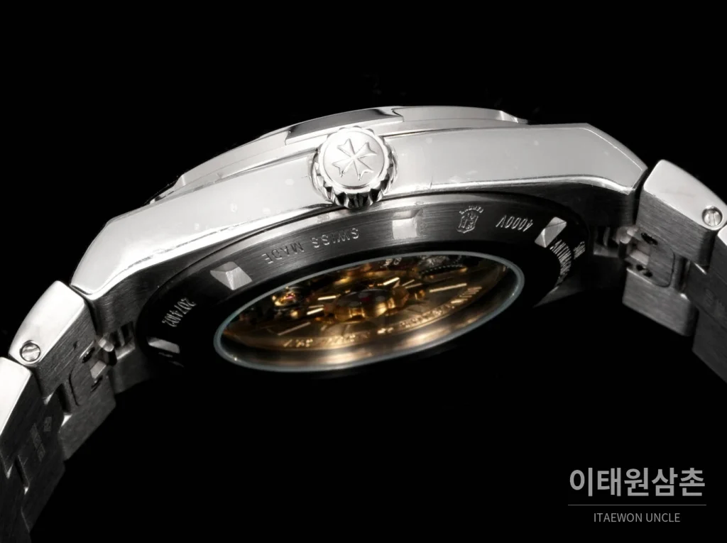 바쉐론콘스탄틴 오버시즈 레트로그레이드 데이트 오토매틱 41mm 블루 스틸 브레이슬릿 (4)