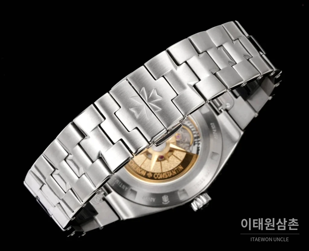 바쉐론콘스탄틴 오버시즈 레트로그레이드 데이트 오토매틱 41mm 블루 스틸 브레이슬릿 (3)