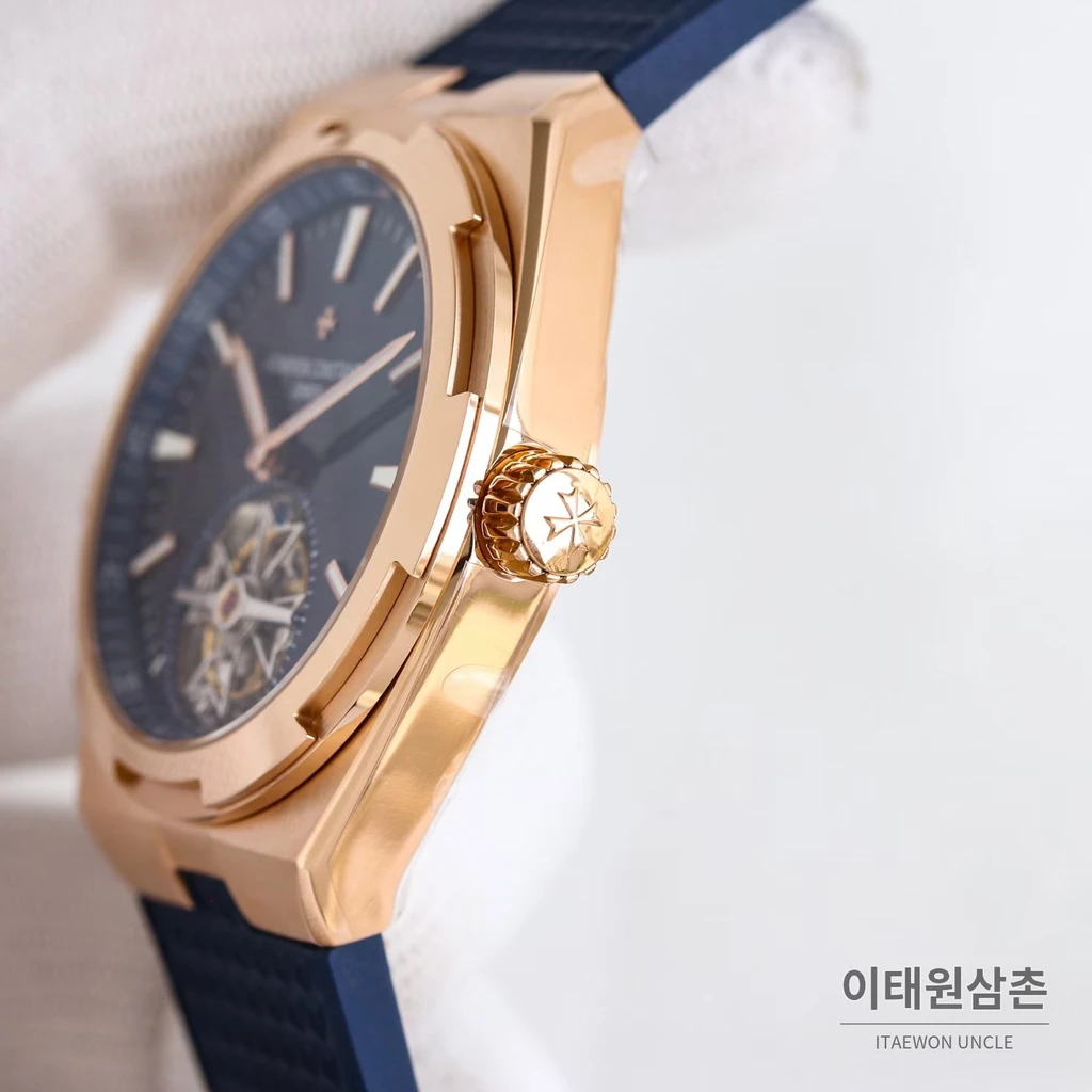 바쉐론콘스탄틴 오버시즈 스틸 블루다이얼 투르비용 오토매틱 42.5mm