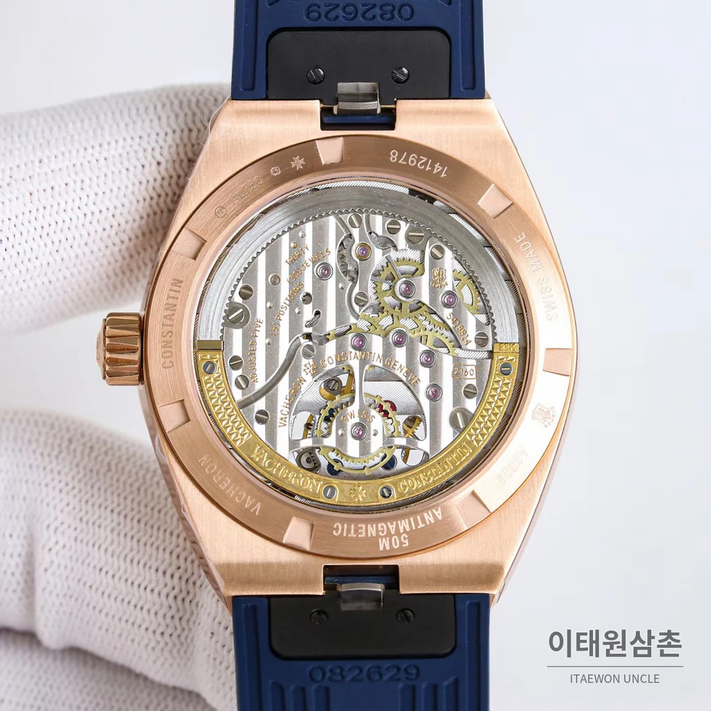 바쉐론콘스탄틴 오버시즈 스틸 블루다이얼 투르비용 오토매틱 42.5mm