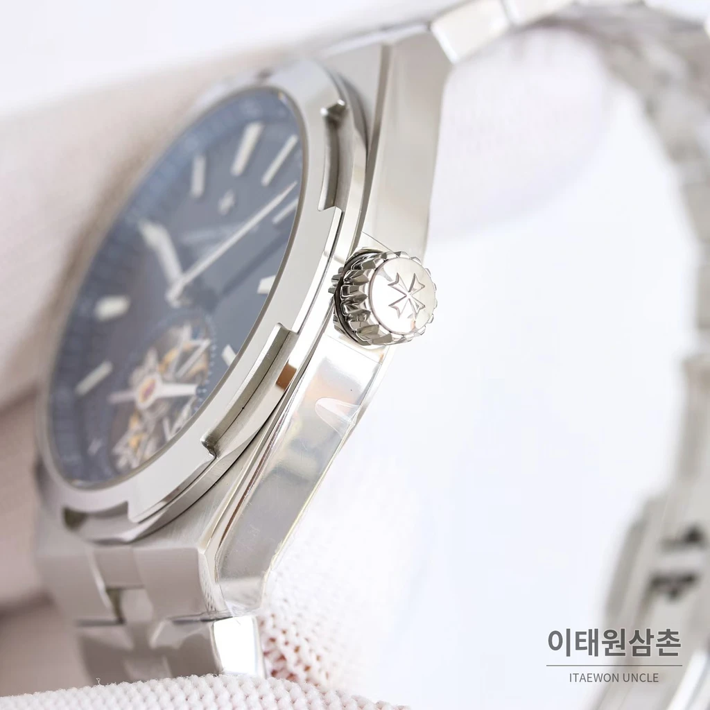 바쉐론콘스탄틴 오버시즈 스틸 블루다이얼 투르비용 스틸브레이슬릿 오토매틱 42.5mm