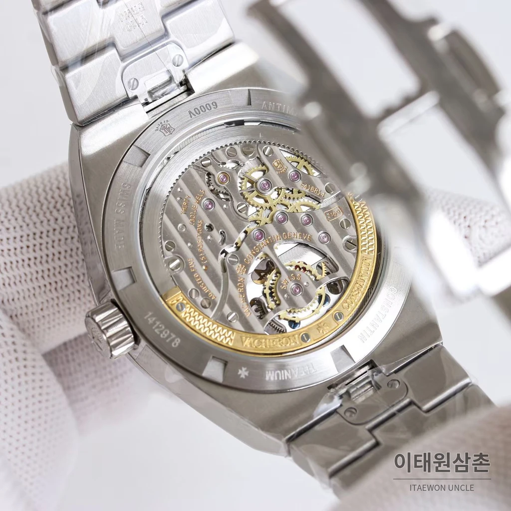 바쉐론콘스탄틴 오버시즈 스틸 블루다이얼 투르비용 스틸브레이슬릿 오토매틱 42.5mm
