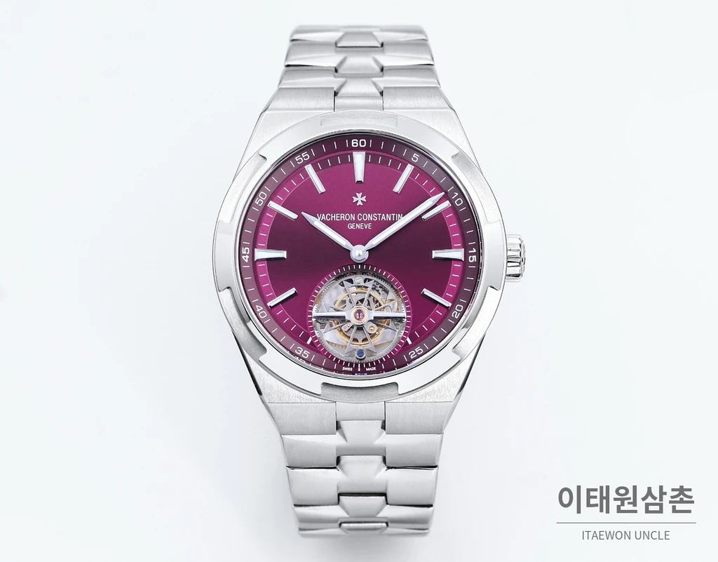 바쉐론콘스탄틴 오버시즈 스틸 블루다이얼 투르비용 기계식 42.5mm