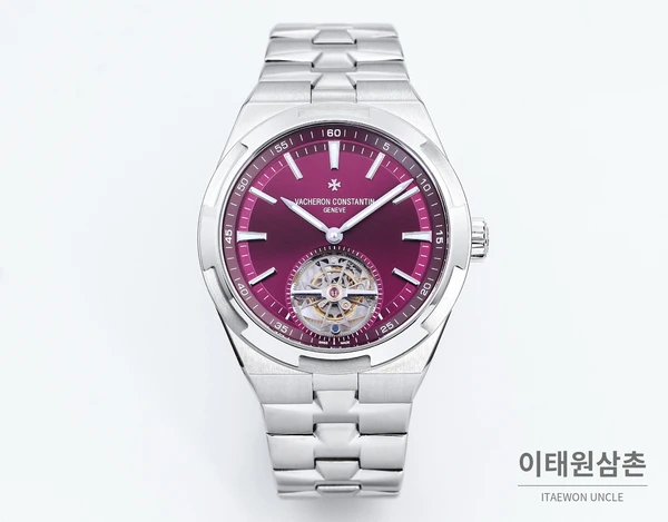 바쉐론콘스탄틴 오버시즈 스틸 블루다이얼 투르비용 기계식 42.5mm