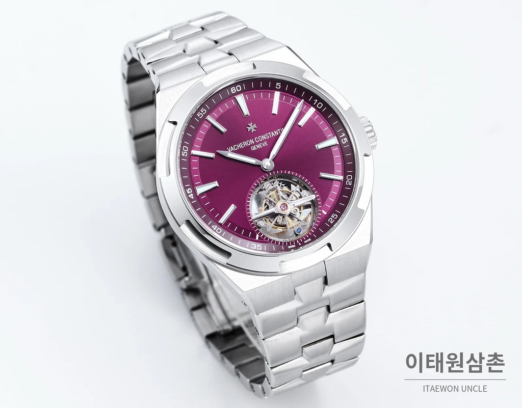 바쉐론콘스탄틴 오버시즈 스틸 블루다이얼 투르비용 기계식 42.5mm