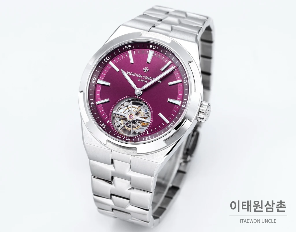 바쉐론콘스탄틴 오버시즈 스틸 블루다이얼 투르비용 기계식 42.5mm