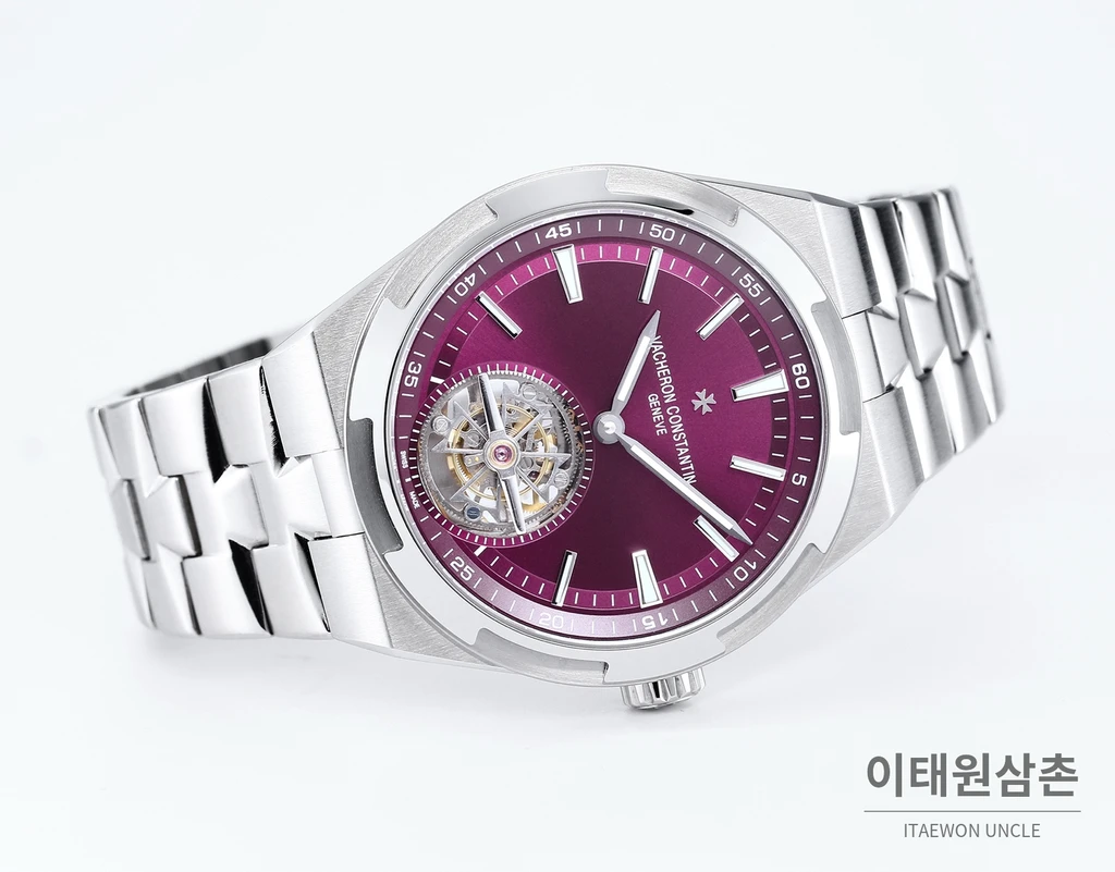 바쉐론콘스탄틴 오버시즈 스틸 블루다이얼 투르비용 기계식 42.5mm