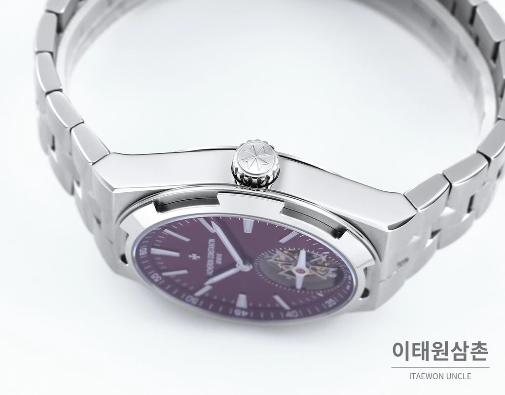 바쉐론콘스탄틴 오버시즈 스틸 블루다이얼 투르비용 기계식 42.5mm