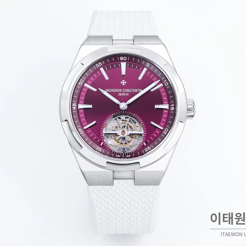 바쉐론콘스탄틴 오버시즈 스틸 버건디다이얼 투르비용 기계식 화이트러버밴드 42.5mm 바쉐론콘스탄틴 오버시즈 스틸 버건디다이얼 투르비용 기계식 화이트러버밴드 42.5mm