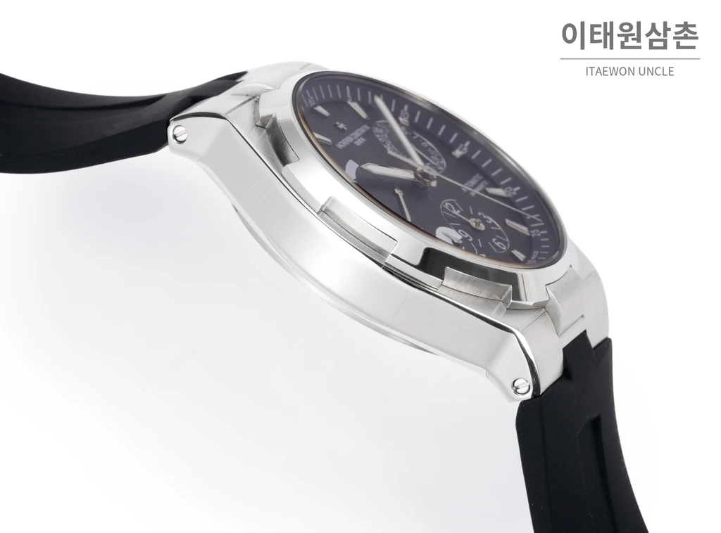 바쉐론콘스탄틴 오버시즈 스틸 듀얼타임 블루다이얼 러버밴드 오토매틱 42mm