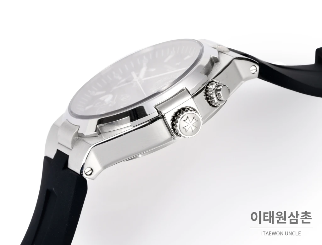 바쉐론콘스탄틴 오버시즈 스틸 듀얼타임 블루다이얼 러버밴드 오토매틱 42mm