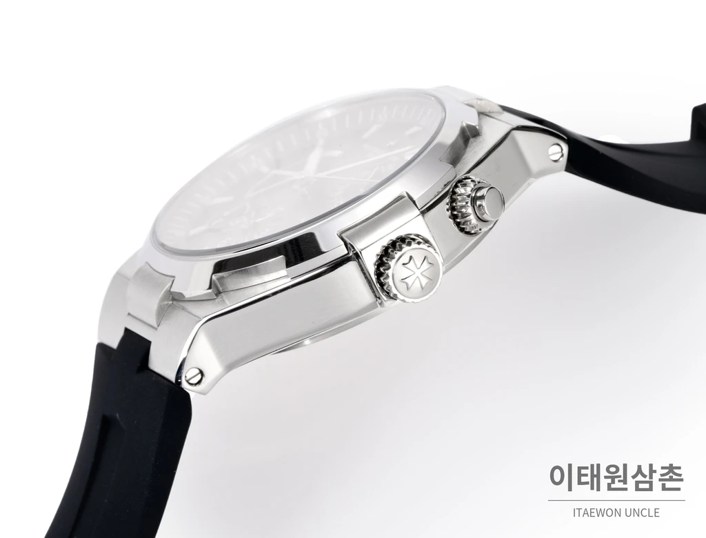 바쉐론콘스탄틴 오버시즈 스틸 듀얼타임 그레이다이얼 러버밴드 오토매틱 42mm