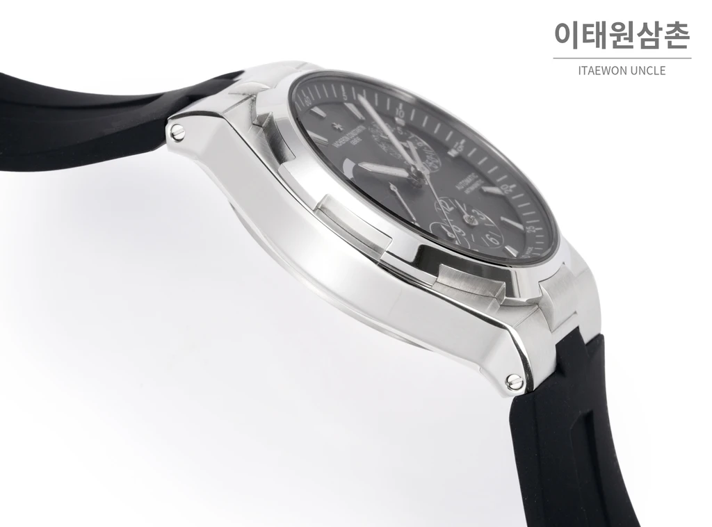 바쉐론콘스탄틴 오버시즈 스틸 듀얼타임 그레이다이얼 러버밴드 오토매틱 42mm