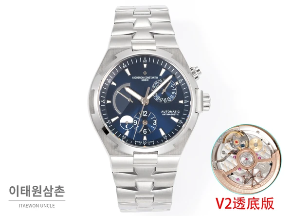 바쉐론콘스탄틴 오버시즈 스틸 듀얼타임 네이비다이얼 스틸밴드 오토매틱 42mm (2) 바쉐론콘스탄틴 오버시즈 스틸 듀얼타임 네이비다이얼 스틸밴드 오토매틱 42mm (2)