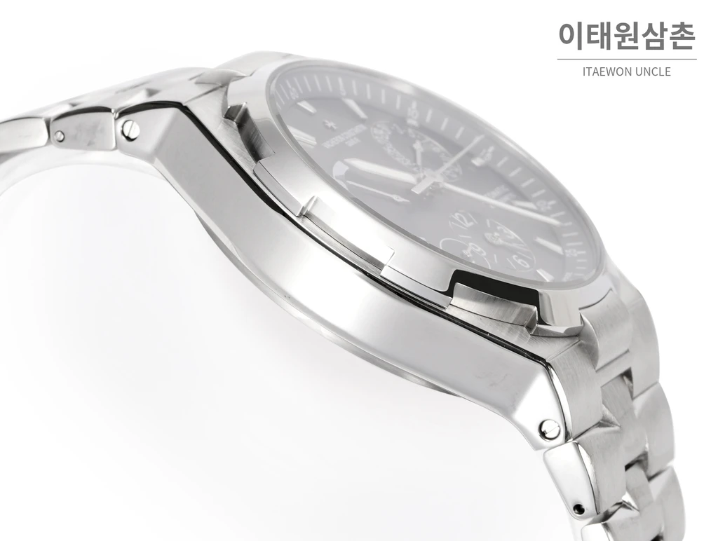 바쉐론콘스탄틴 오버시즈 스틸 듀얼타임 네이비다이얼 스틸밴드 오토매틱 42mm (2)