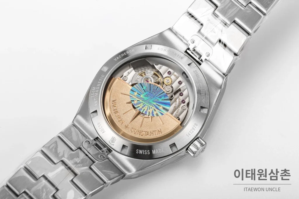 바쉐론콘스탄틴 오버시즈 스틸 선버스트 다이얼 오토매틱 41mm 4520V