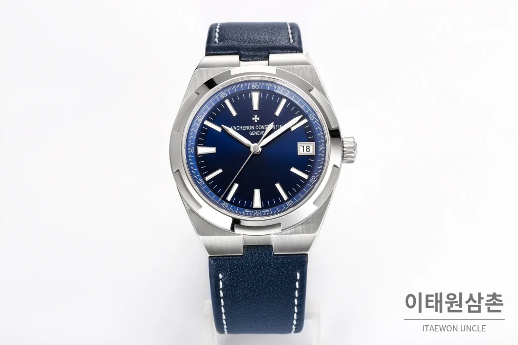 바쉐론콘스탄틴 오버시즈 스틸 선버스트 러버밴드 오토매틱 41mm 4520V