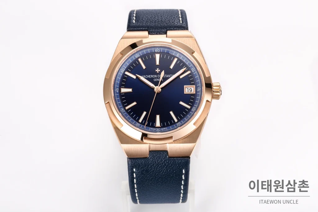 바쉐론콘스탄틴 오버시즈 스틸 선버스트 러버밴드 오토매틱 41mm 4520V (2)