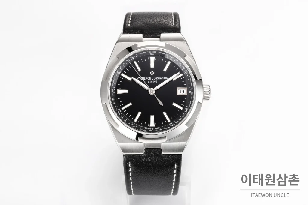 바쉐론콘스탄틴 오버시즈 스틸 선버스트 러버밴드 오토매틱 41mm 4520V