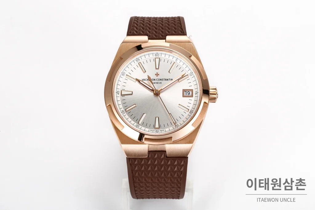 바쉐론콘스탄틴 오버시즈 스틸 선버스트 러버밴드 오토매틱 41mm 4520V (2)