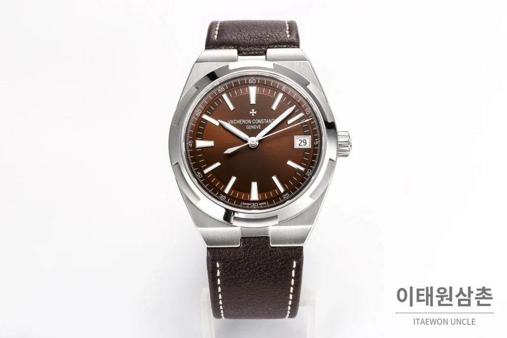 바쉐론콘스탄틴 오버시즈 스틸 선버스트 러버밴드 오토매틱 41mm 4520V