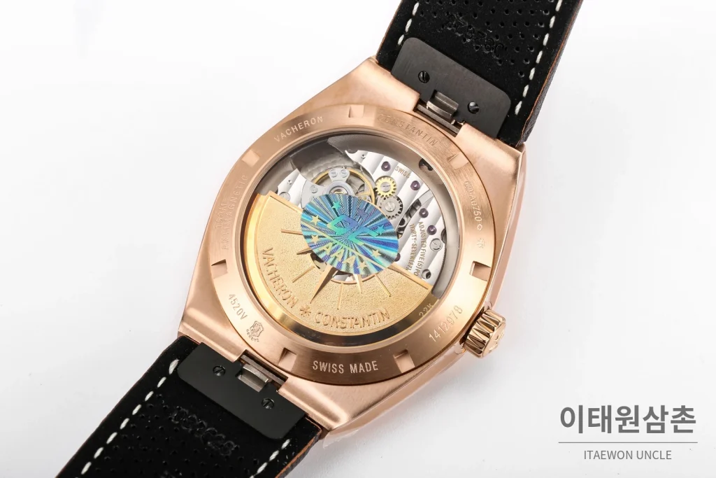 바쉐론콘스탄틴 오버시즈 스틸 선버스트 러버밴드 오토매틱 41mm 4520V (2)