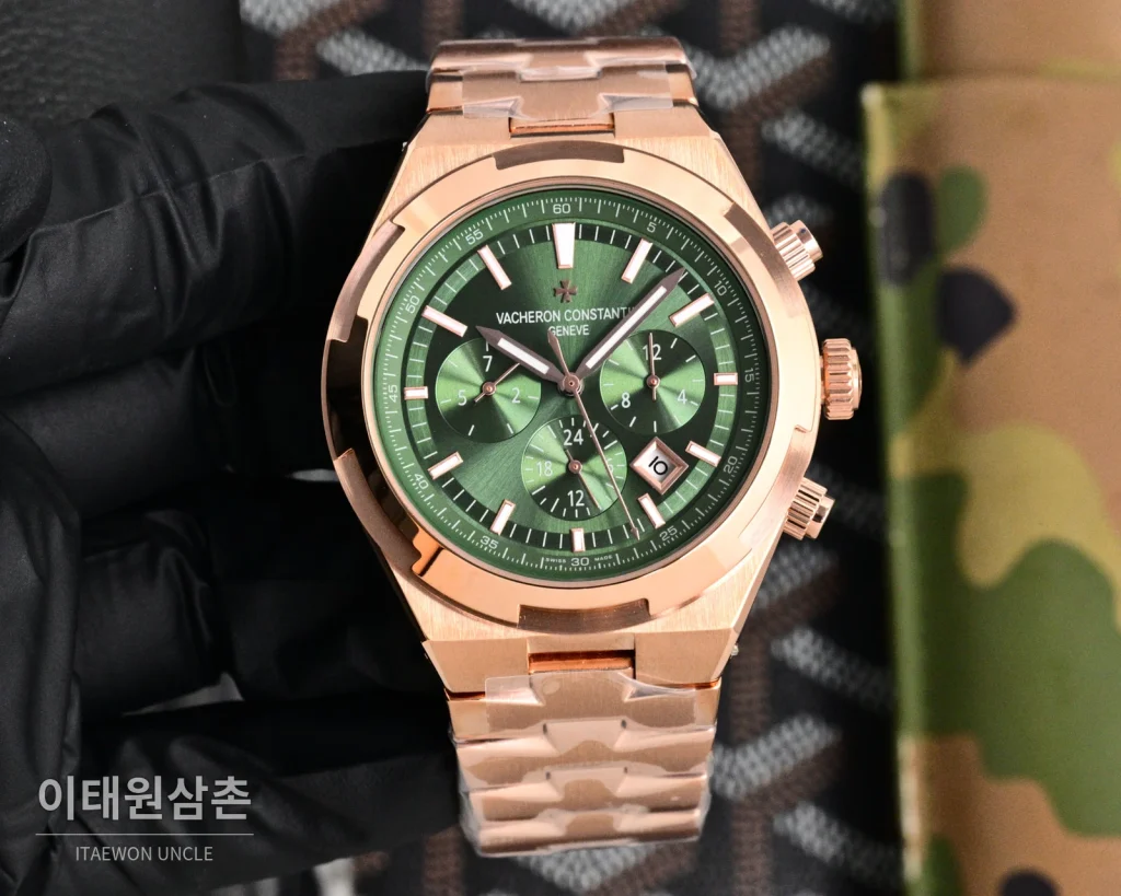 바쉐론콘스탄틴 오버시즈 투르비용 오토매틱 42.5mm 화이트 다이얼 스틸 브레이슬릿