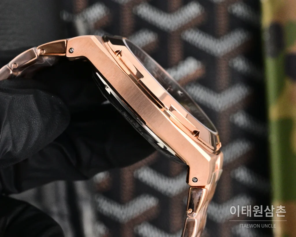 바쉐론콘스탄틴 오버시즈 투르비용 오토매틱 42.5mm 브라운 다이얼 로즈골드 브레이슬릿