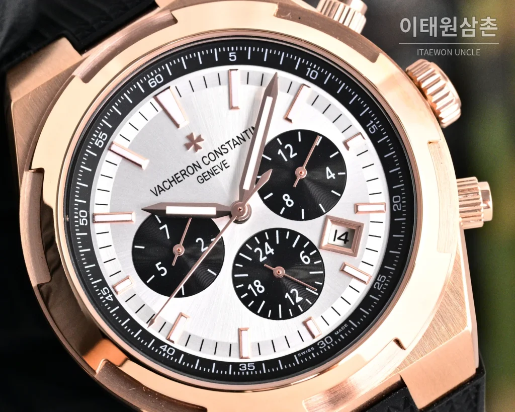 바쉐론콘스탄틴 오버시즈 투르비용 오토매틱 42.5mm 실버 다이얼 블랙 러버 스트랩