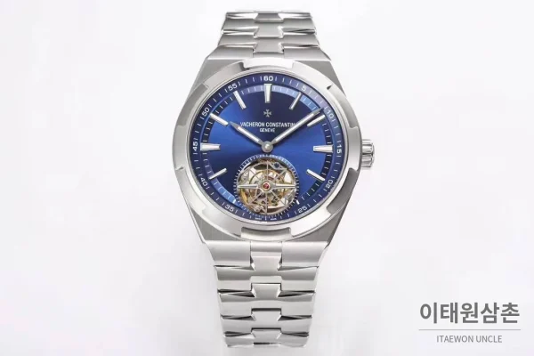 바쉐론 콘스탄틴 오버시즈 투르비용 블루 다이얼 오토매틱 42.5mm (4) 바쉐론콘스탄틴 콘스탄틴 오버시즈 투르비용 블루 다이얼 오토매틱 42.5mm 스틸 브레이슬릿