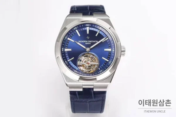 바쉐론 콘스탄틴 오버시즈 투르비용 블루 다이얼 오토매틱 42.5mm (6) 바쉐론콘스탄틴 콘스탄틴 오버시즈 투르비용 블루 다이얼 오토매틱 42.5mm 네이비 가죽 스트랩