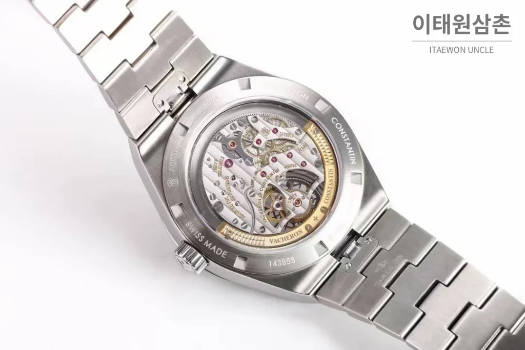 바쉐론콘스탄틴 콘스탄틴 오버시즈 투르비용 블루 다이얼 오토매틱 42.5mm 스틸 브레이슬릿