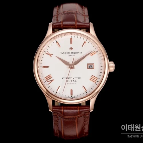바쉐론콘스탄틴 패트리모니 316L 스틸 레더 오토매틱 40mm 화이트 다이얼 로즈골드 베젤 바쉐론콘스탄틴 패트리모니 316L 스틸 레더 오토매틱 40mm 화이트 다이얼 로즈골드 베젤
