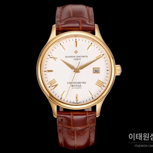 바쉐론콘스탄틴 패트리모니 316L 스틸 레더 오토매틱 40mm 화이트 다이얼 골드 베젤 바쉐론콘스탄틴 패트리모니 316L 스틸 레더 오토매틱 40mm 화이트 다이얼 골드 베젤